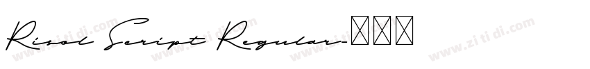 Risol Script Regular字体转换